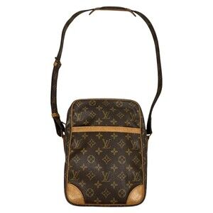 Louis Vuitton Danube Monogram Crossbody Bag Brown